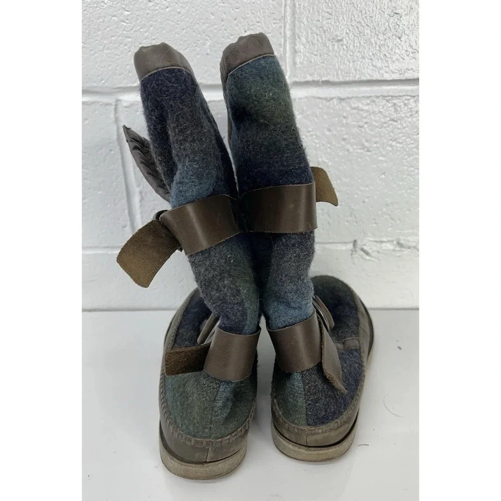 Sorel Womens 10 Chipahko‎ Blanket Hawk Wool Winter Boots Leather Trim NL1879-030